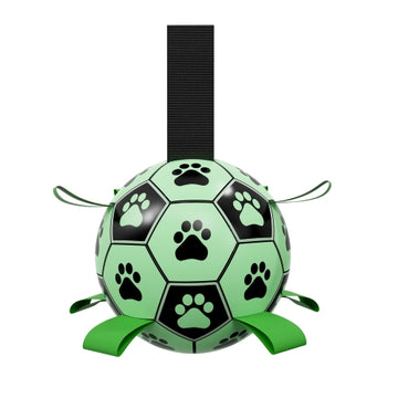 New Design Durable Pet Toy Luminous Glowing Green Soccer Ball